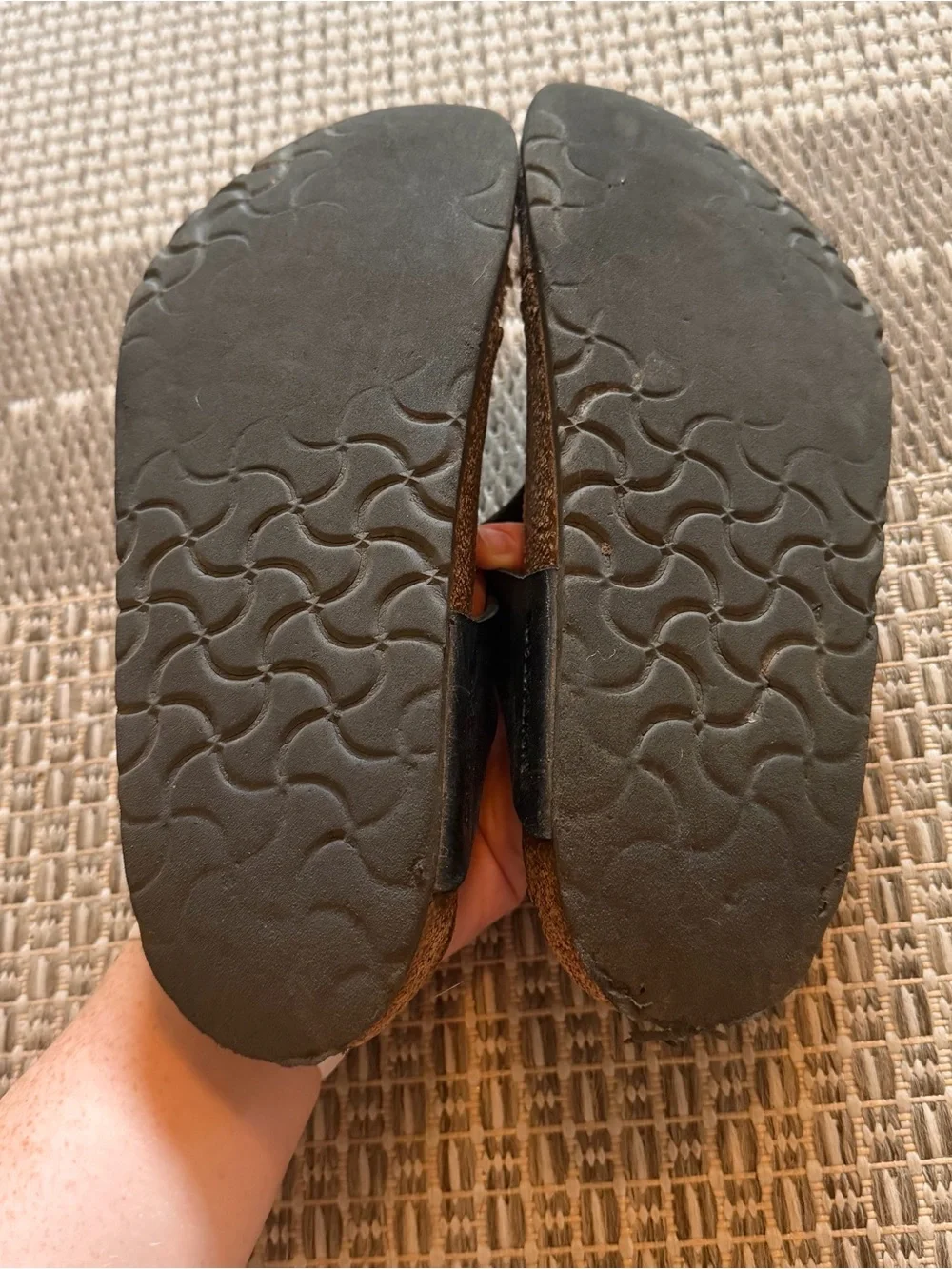 Birkenstock Black Gizeh Birko-Flor Flip-Flop Thong Sandals - size 39
